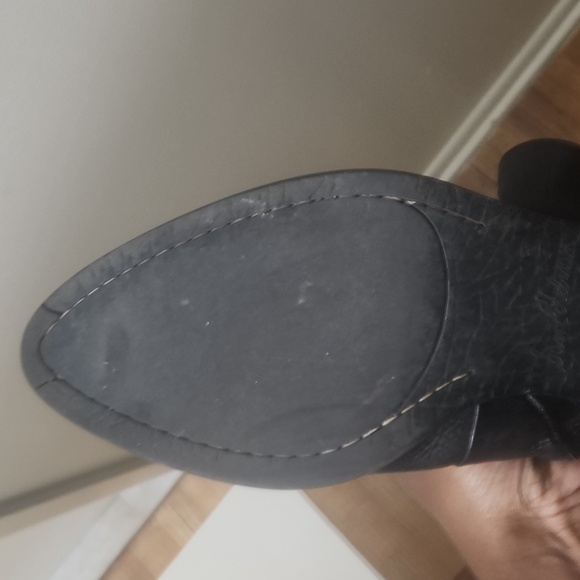 Sam Edelman Hilary Black Leather 3/4 Pointed Toe Boots 9M - Picture 9 of 15